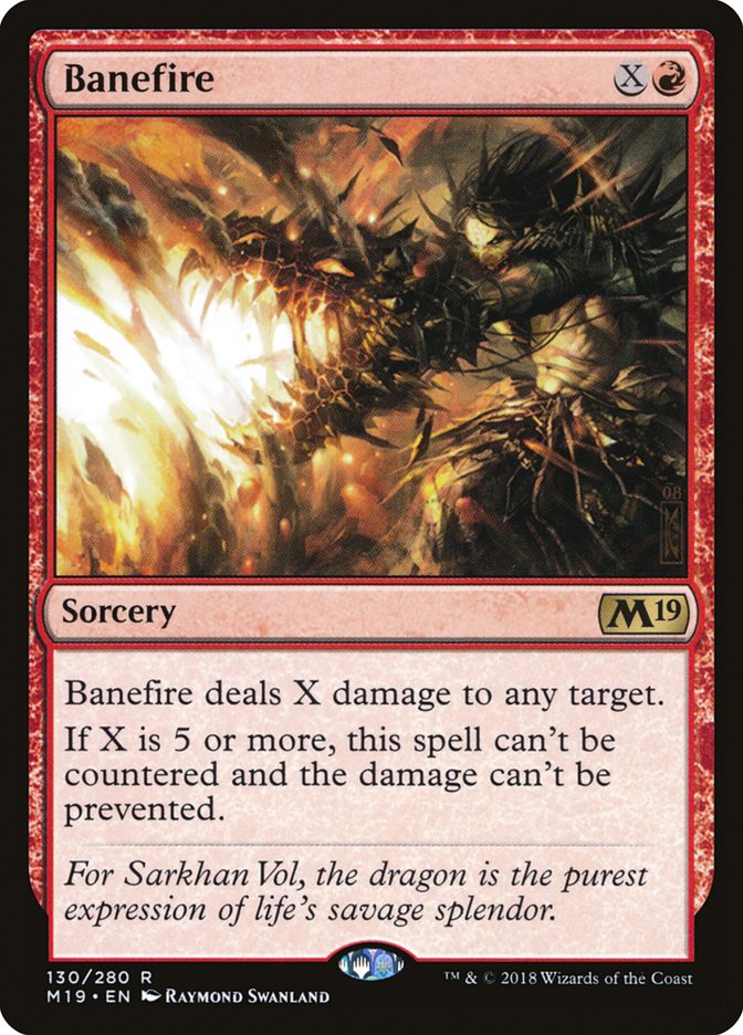 Banefire [Core Set 2019] Magic: The Gathering