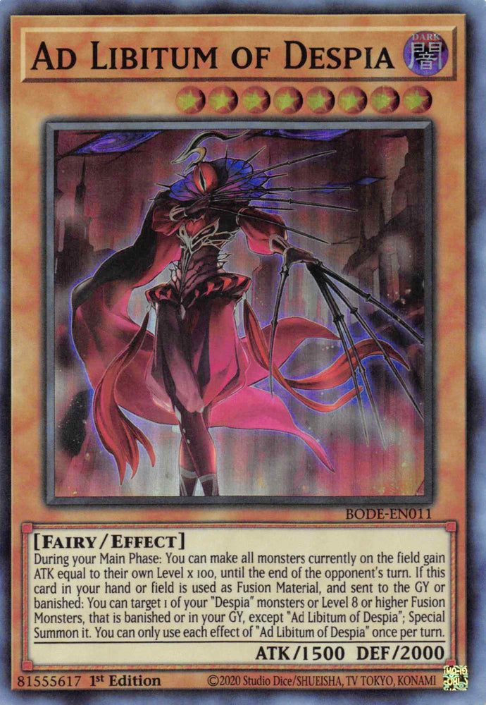 Ad Libitum of Despia [BODE-EN011] Super Rare Yu-Gi-Oh!