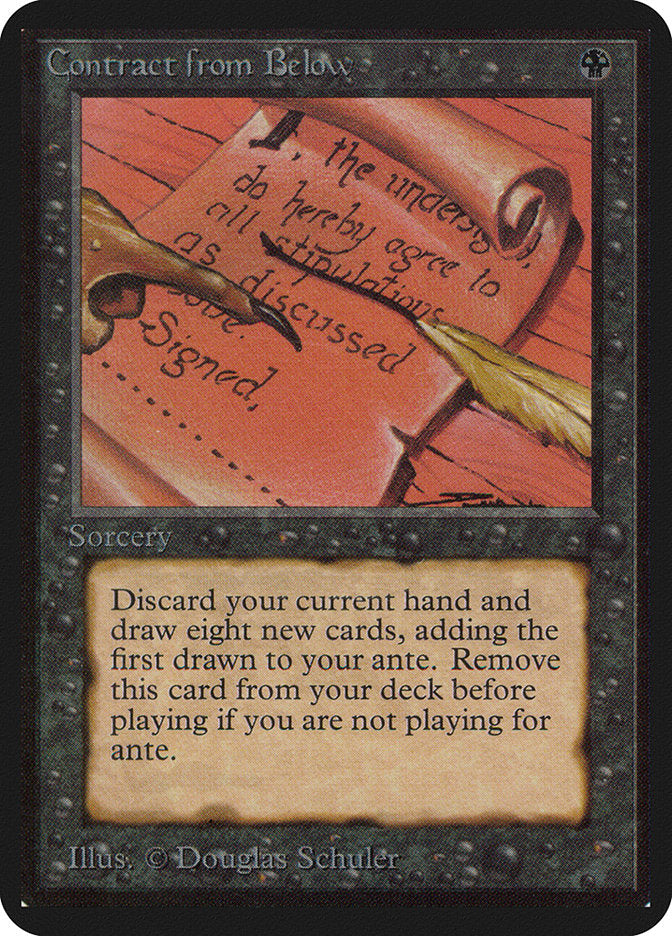 Contract from Below [Alpha Edition] Magic: The Gathering