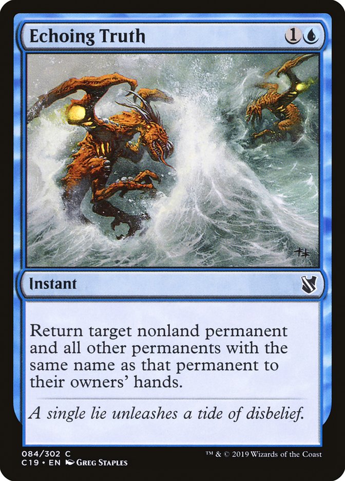 Echoing Truth [Commander 2019] Magic: The Gathering