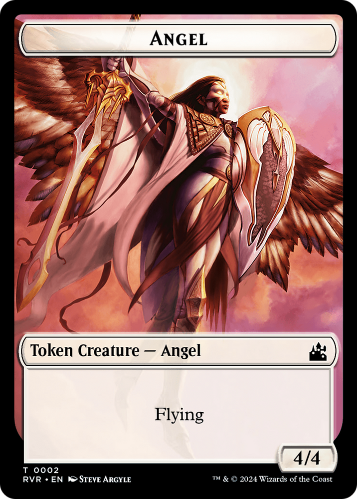 Spirit (0018) // Angel (0002) Double-Sided Token [Ravnica Remastered Tokens] Magic: The Gathering