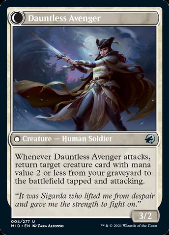 Bereaved Survivor // Dauntless Avenger [Innistrad: Midnight Hunt] Magic: The Gathering