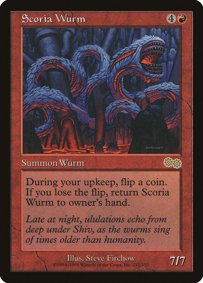 Scoria Wurm [Urza's Saga] Magic: The Gathering