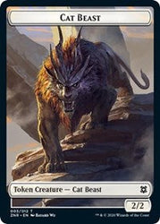 Cat Beast // Construct Double-Sided Token [Zendikar Rising Tokens] Magic: The Gathering