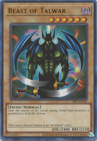 Beast of Talwar (25th Anniversary) [PSV-EN103] Ultra Rare Yu-Gi-Oh!