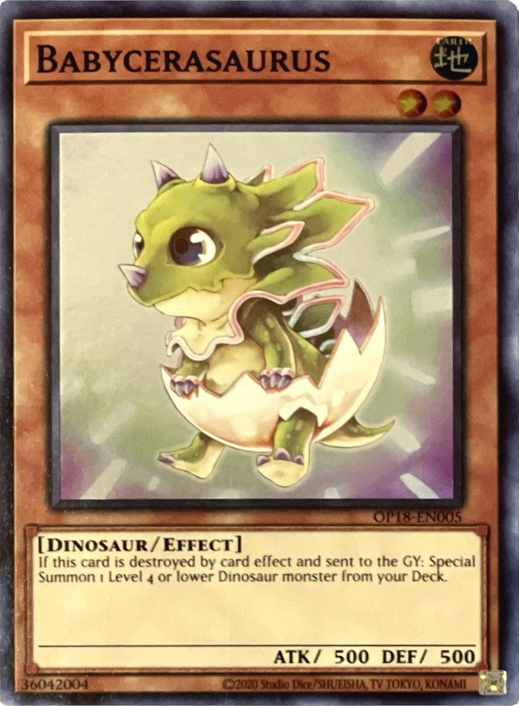 Babycerasaurus [OP18-EN005] Super Rare Yu-Gi-Oh!