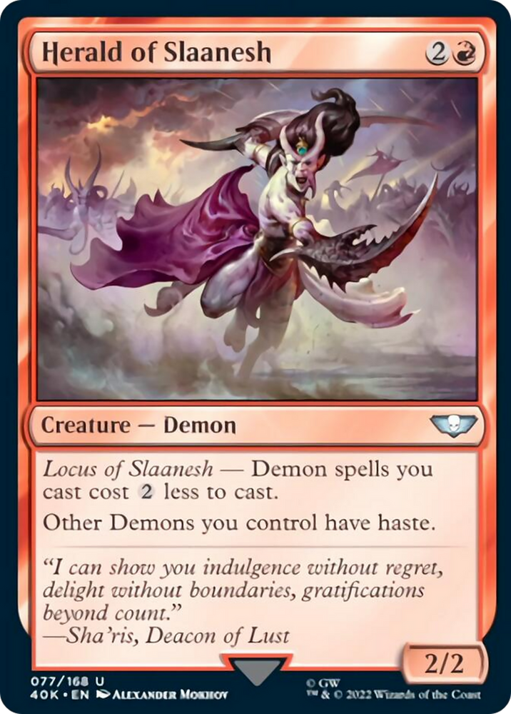 Herald of Slaanesh (Surge Foil) [Warhammer 40,000] Magic: The Gathering