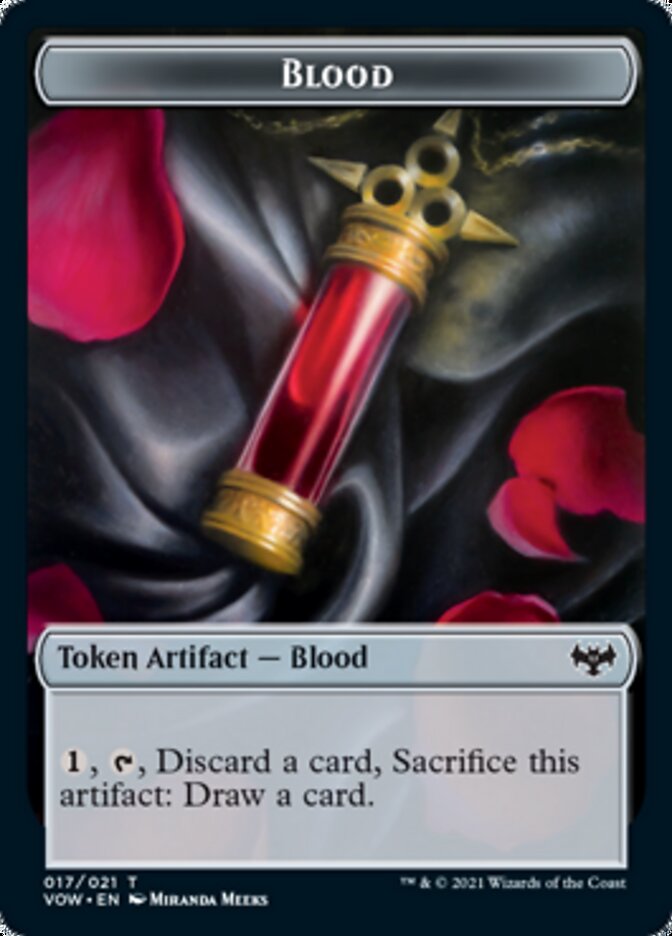 Blood // Vampire (016) Double-Sided Token [Innistrad: Crimson Vow Tokens] Magic: The Gathering