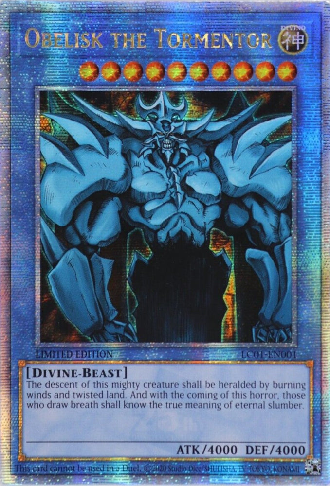 Obelisk the Tormentor (25th Anniversary) [LC01-EN001] Quarter Century Secret Rare Yu-Gi-Oh!