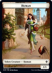 Human // Food (17) Double-Sided Token [Throne of Eldraine Tokens] Magic: The Gathering
