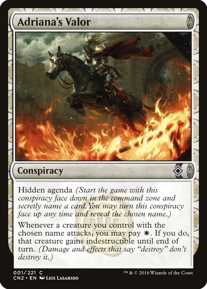 Adriana's Valor [Conspiracy: Take the Crown] Magic: The Gathering