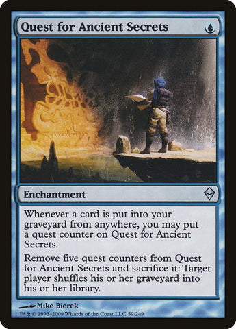 Quest for Ancient Secrets [Zendikar] Magic: The Gathering