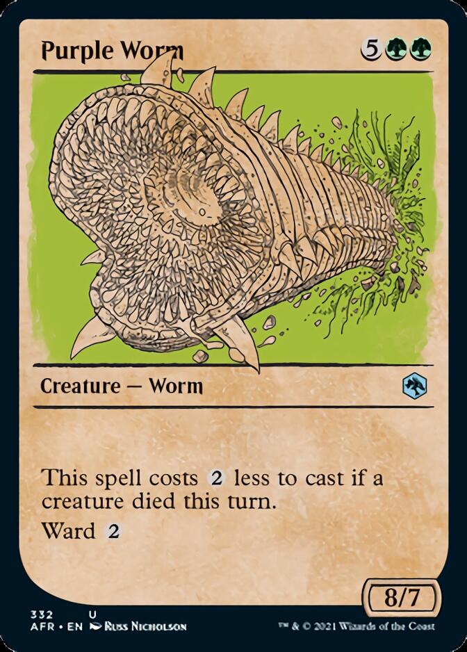 Purple Worm (Showcase) [Dungeons & Dragons: Adventures in the Forgotten Realms] Magic: The Gathering