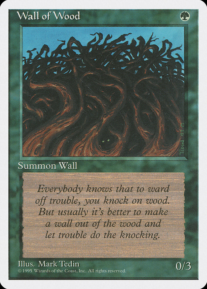 Wall of Wood [Fourth Edition] Magic: The Gathering