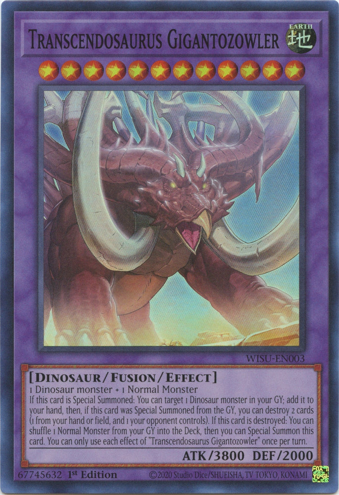 Transcendosaurus Gigantozowler [WISU-EN003] Super Rare Yu-Gi-Oh!