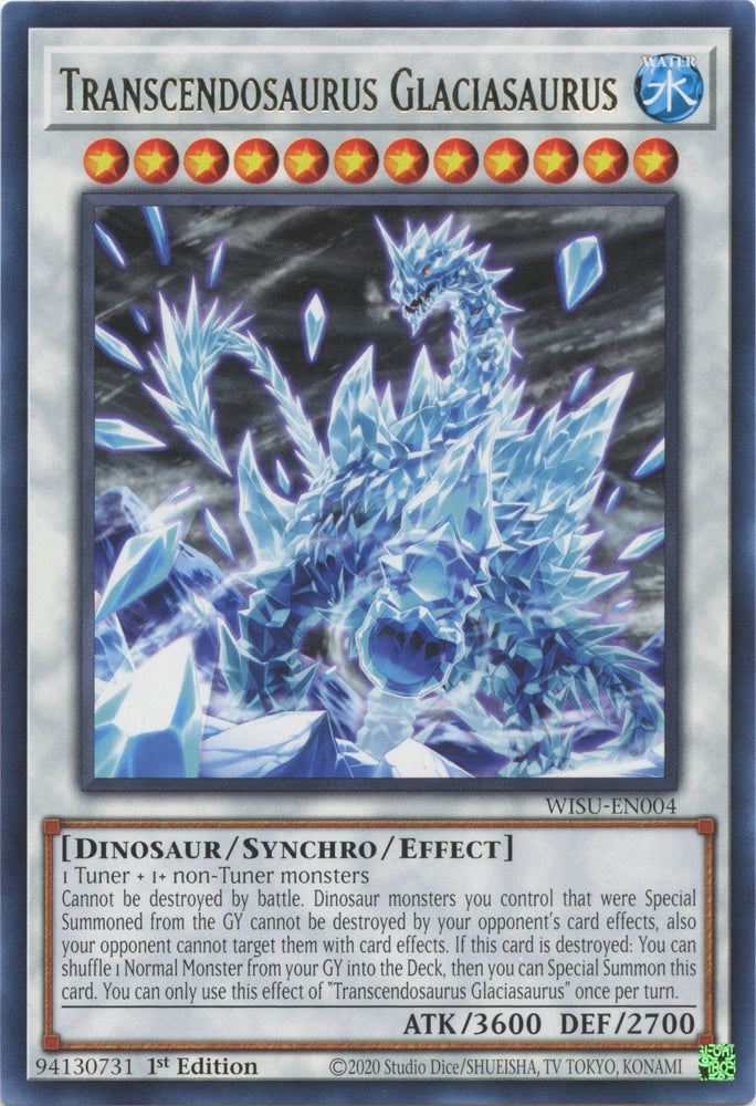 Transcendosaurus Glaciasaurus [WISU-EN004] Rare Yu-Gi-Oh!