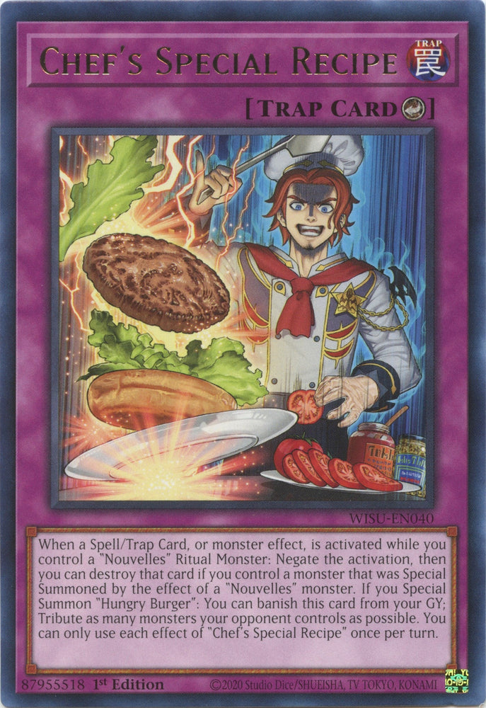 Chef's Special Recipe [WISU-EN040] Rare Yu-Gi-Oh!