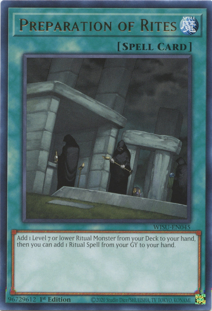 Preparation of Rites [WISU-EN045] Rare Yu-Gi-Oh!