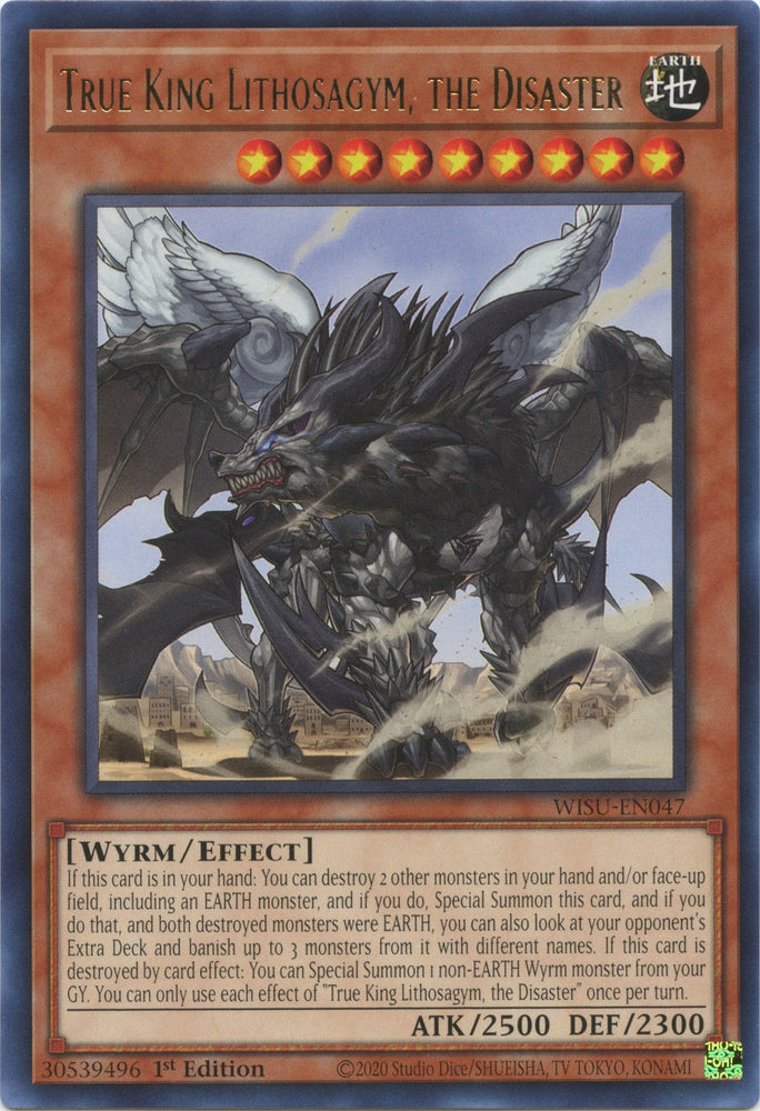 True King Lithosagym, the Disaster [WISU-EN047] Rare Yu-Gi-Oh!