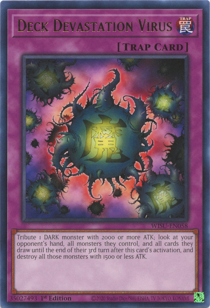 Deck Devastation Virus [WISU-EN058] Rare Yu-Gi-Oh!