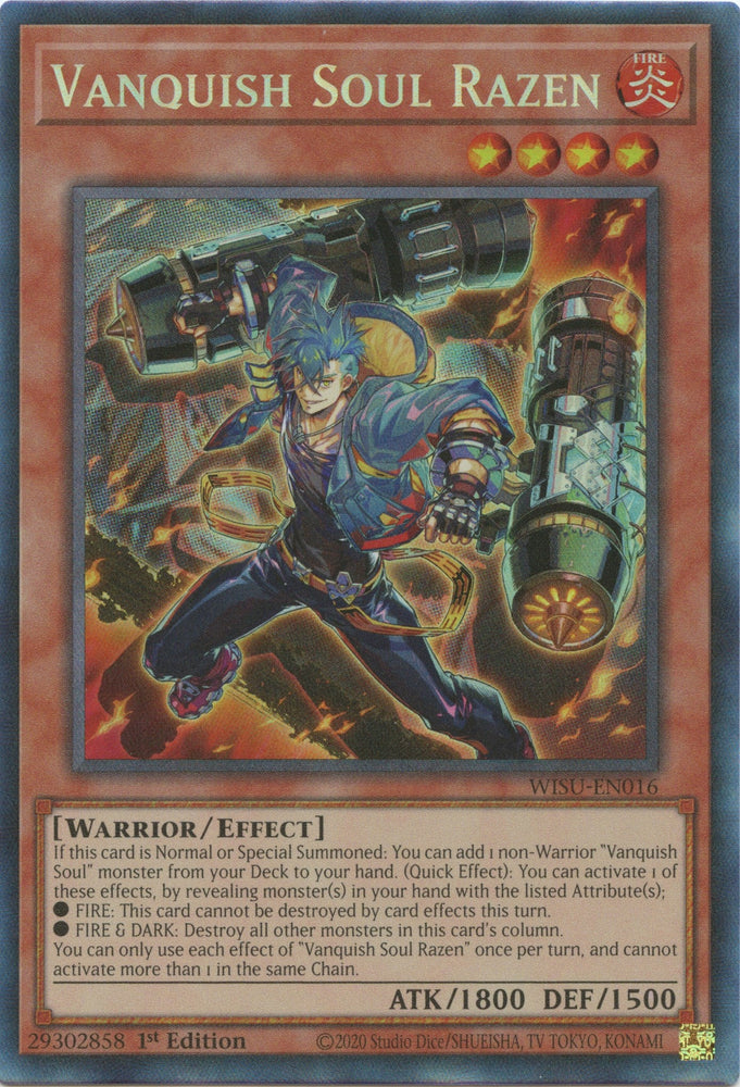 Vanquish Soul Razen [WISU-EN016] Collector's Rare Yu-Gi-Oh!