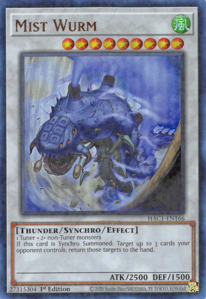 Mist Wurm (Duel Terminal) [HAC1-EN166] Parallel Rare Yu-Gi-Oh!
