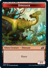 Dinosaur // Human Soldier (004) Double-Sided Token [Ikoria: Lair of Behemoths Tokens] Magic: The Gathering