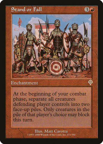 Stand or Fall [Invasion] Magic: The Gathering
