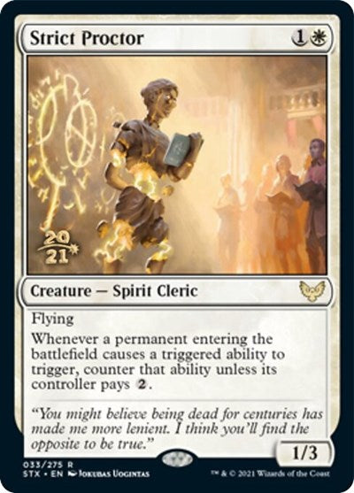 Strict Proctor [Strixhaven: School of Mages Prerelease Promos] Magic: The Gathering
