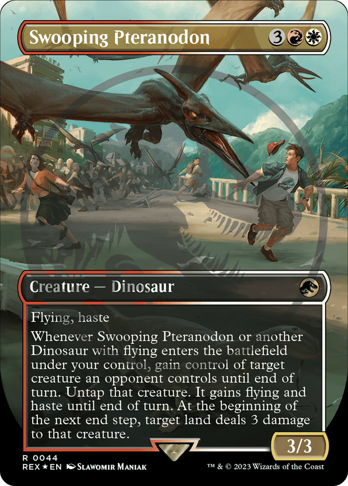 Swooping Pteranodon Emblem (Borderless) [Jurassic World Collection Tokens] Magic: The Gathering