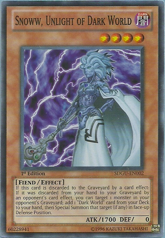 Snoww, Unlight of Dark World [SDGU-EN002] Super Rare Yu-Gi-Oh!