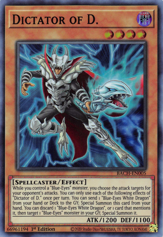 Dictator of D. [BACH-EN005] Super Rare Yu-Gi-Oh!