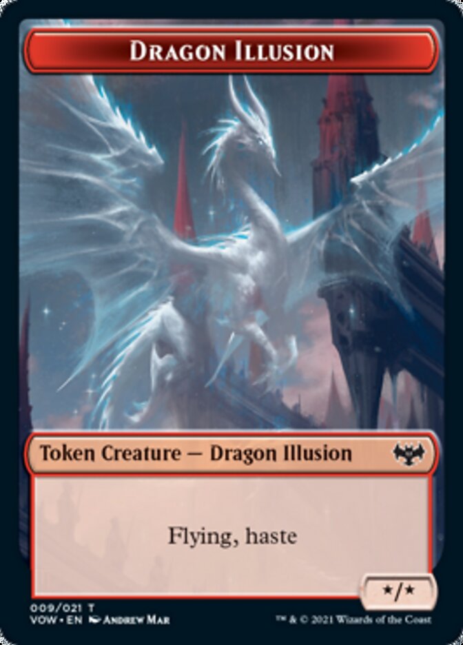 Dragon Illusion Token [Innistrad: Crimson Vow Tokens] Magic: The Gathering