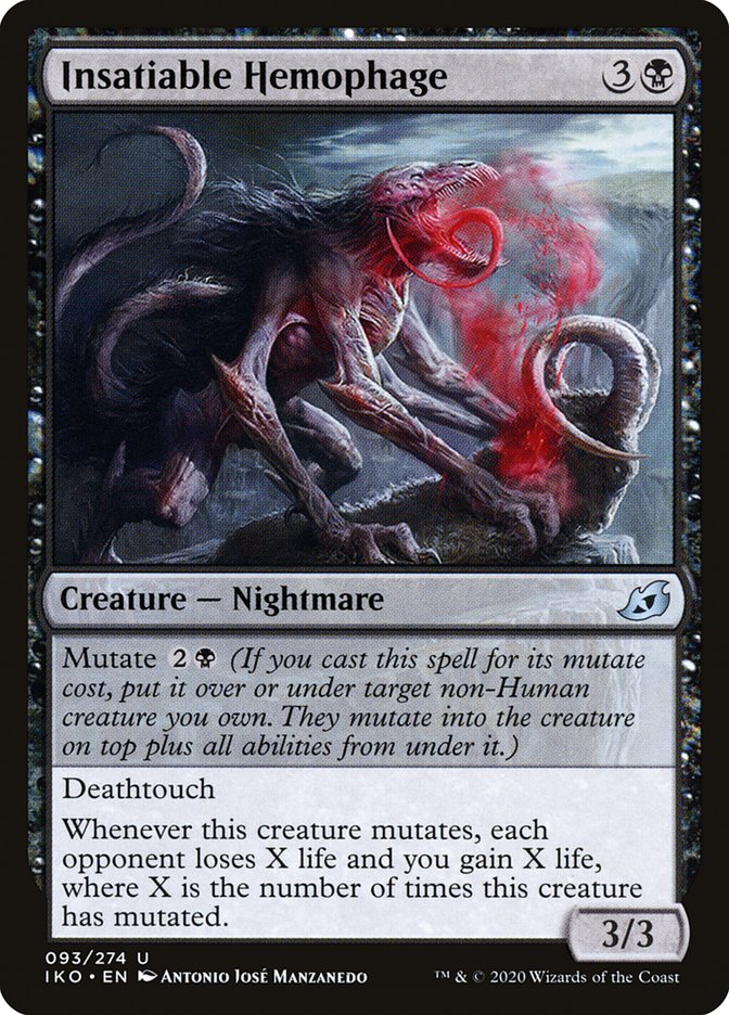 Insatiable Hemophage [Ikoria: Lair of Behemoths] Magic: The Gathering