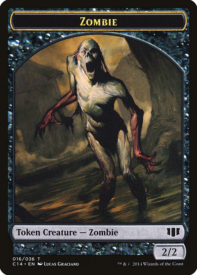 Demon (012/036) // Zombie (016/036) Double-Sided Token [Commander 2014 Tokens] Magic: The Gathering