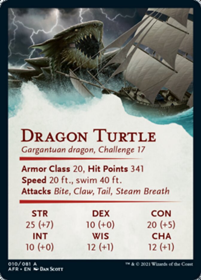 Dragon Turtle Art Card [Dungeons & Dragons: Adventures in the Forgotten Realms Art Series] Magic: The Gathering