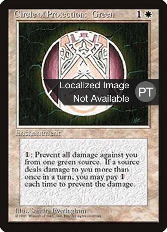 Circle of Protection: Green [Fourth Edition (Foreign Black Border)] Magic: The Gathering