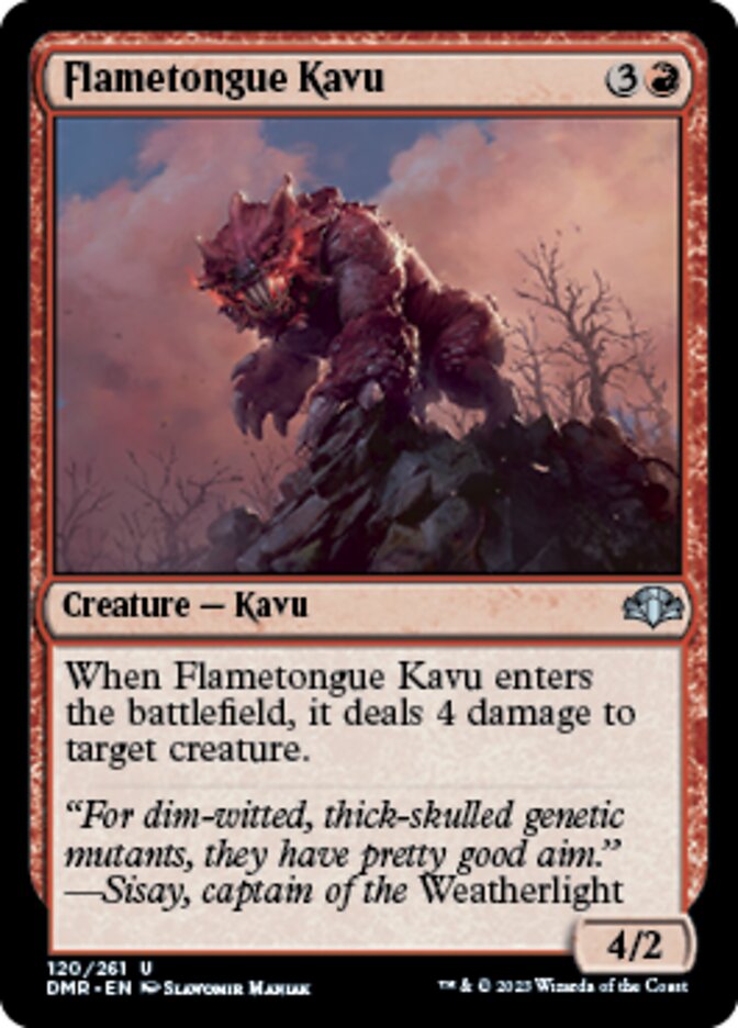 Flametongue Kavu [Dominaria Remastered] Magic: The Gathering