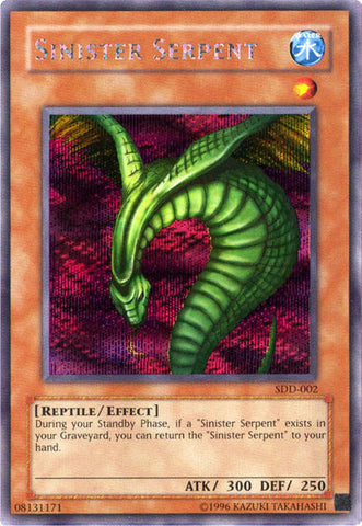 Sinister Serpent [SDD-002] Secret Rare Yu-Gi-Oh!