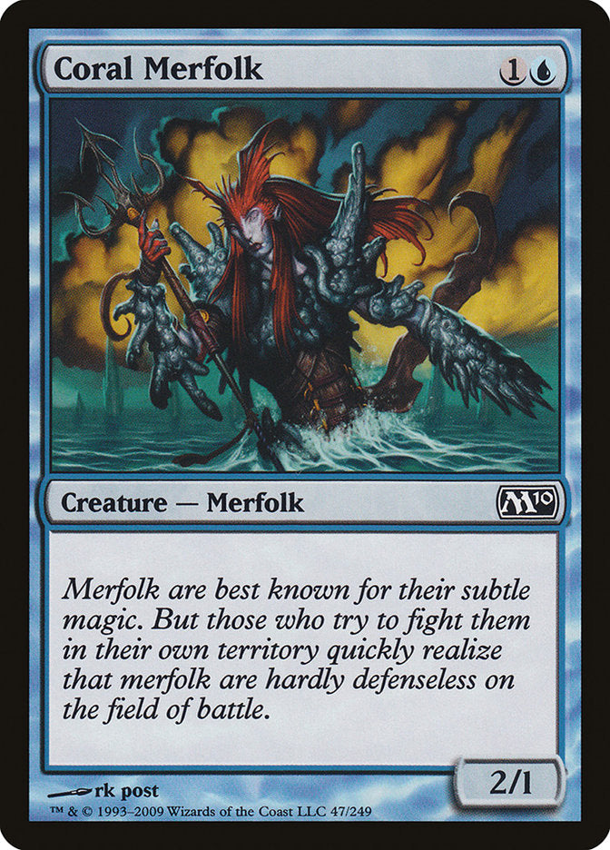 Coral Merfolk [Magic 2010] Magic: The Gathering