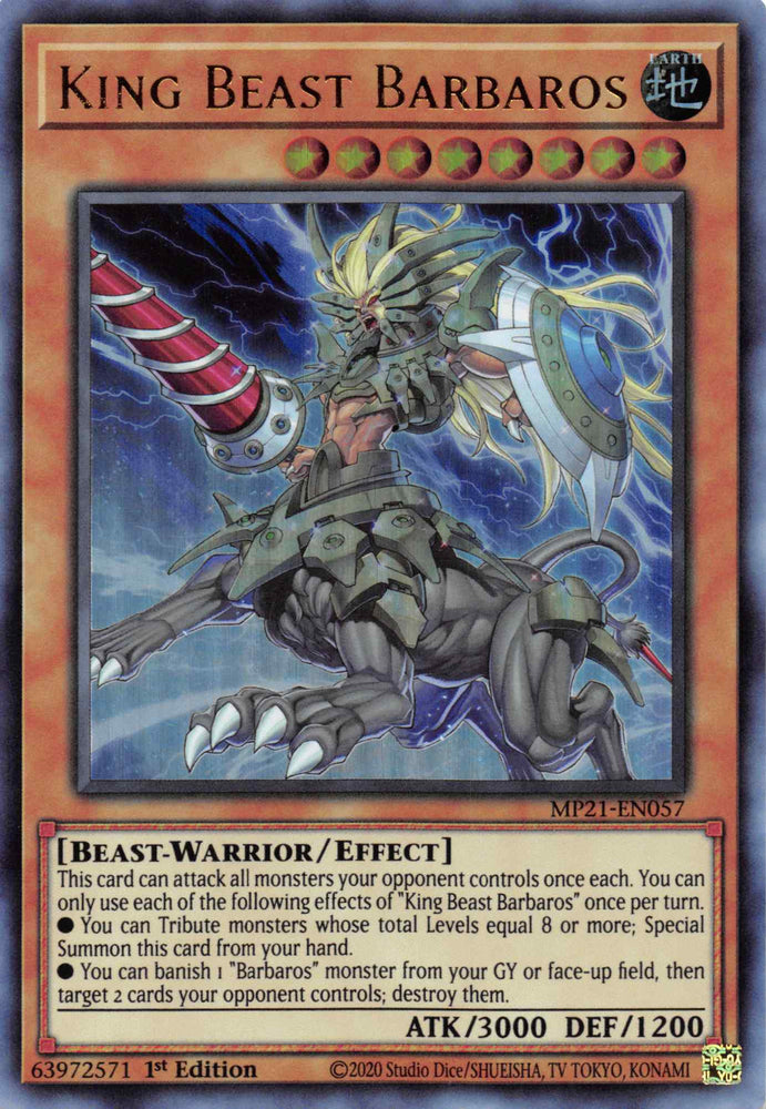 King Beast Barbaros [MP21-EN057] Ultra Rare Yu-Gi-Oh!