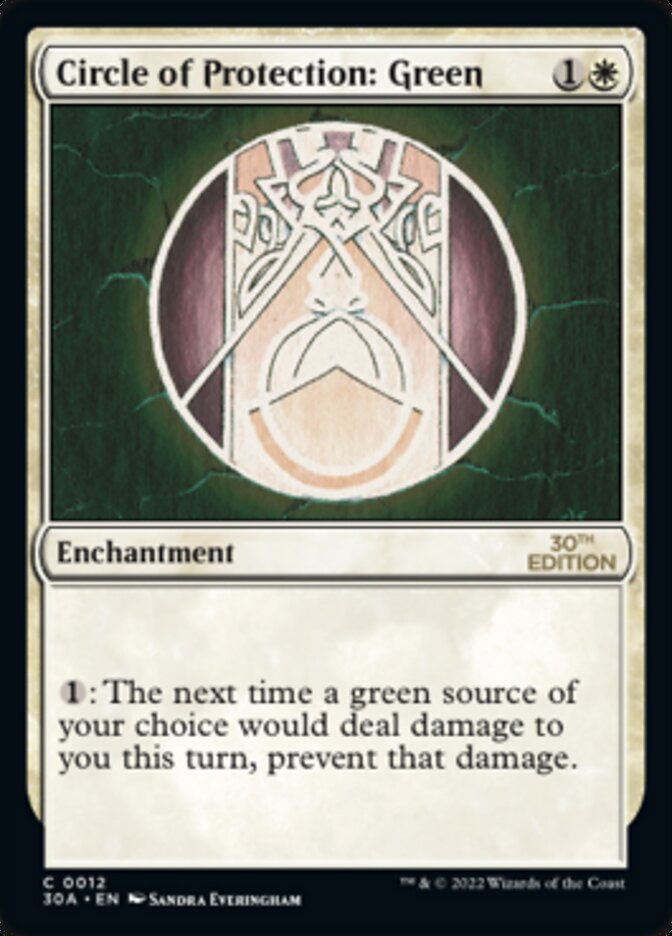 Circle of Protection: Green [30th Anniversary Edition] Magic: The Gathering