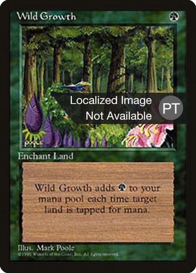 Wild Growth [Fourth Edition (Foreign Black Border)] Magic: The Gathering