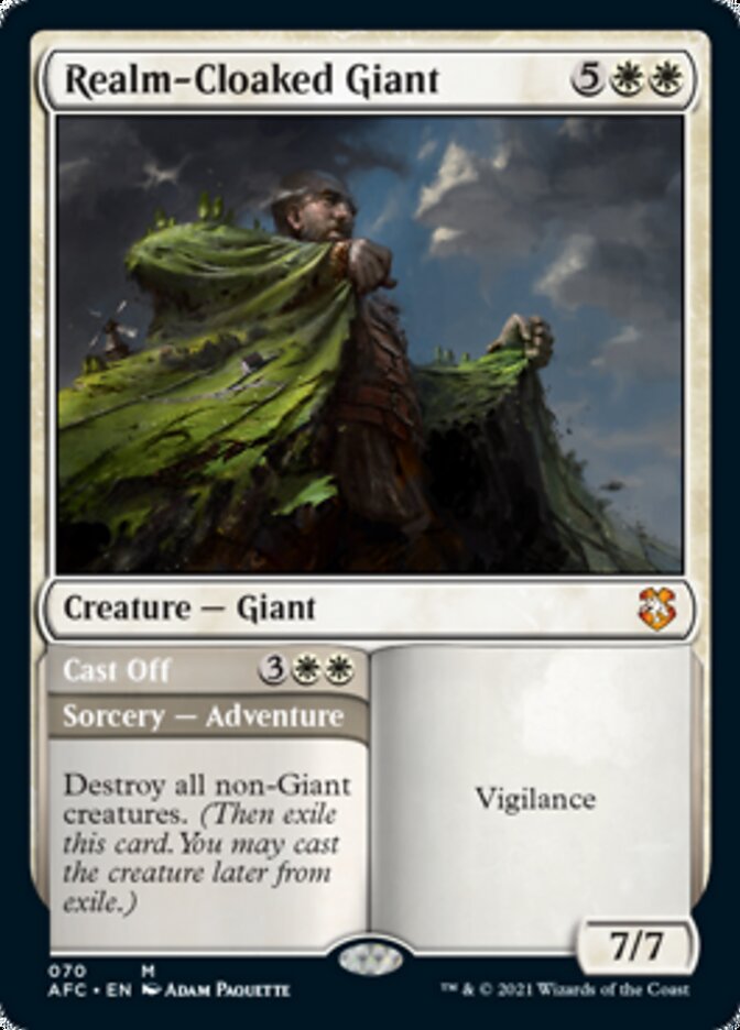 Realm-Cloaked Giant // Cast Off [Dungeons & Dragons: Adventures in the Forgotten Realms Commander] Magic: The Gathering
