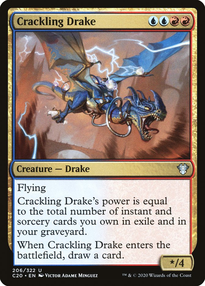 Crackling Drake [Commander 2020] Magic: The Gathering