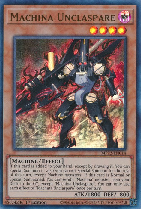 Machina Unclaspare [MP22-EN014] Ultra Rare Yu-Gi-Oh!