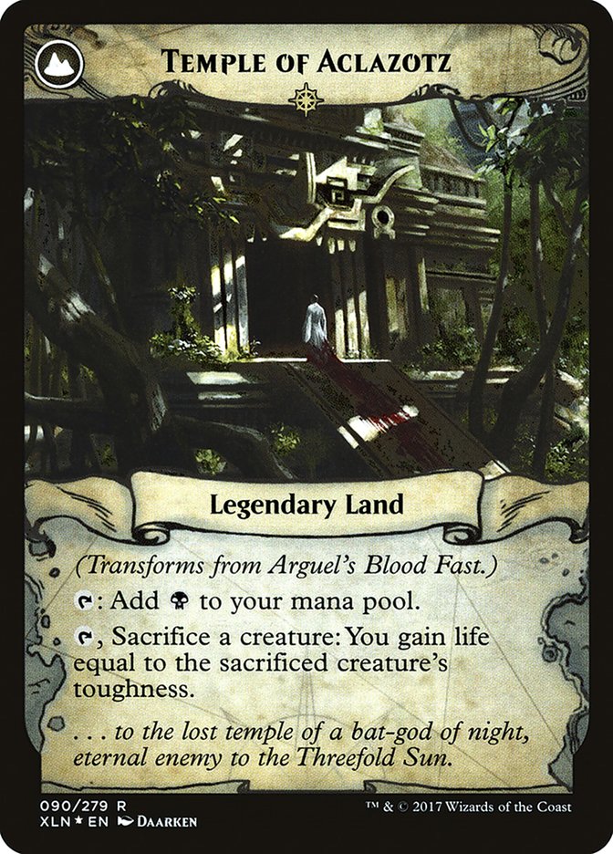 Arguel's Blood Fast // Temple of Aclazotz [Ixalan Prerelease Promos] Magic: The Gathering