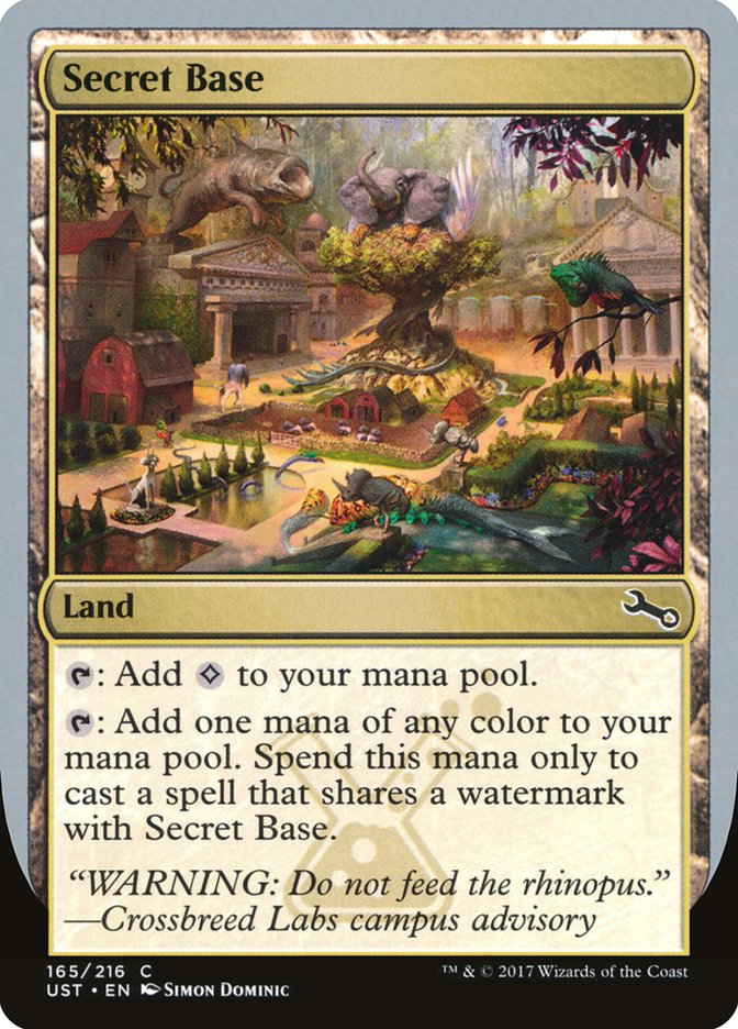 Secret Base (Artist: Simon Dominic) [Unstable] Magic: The Gathering