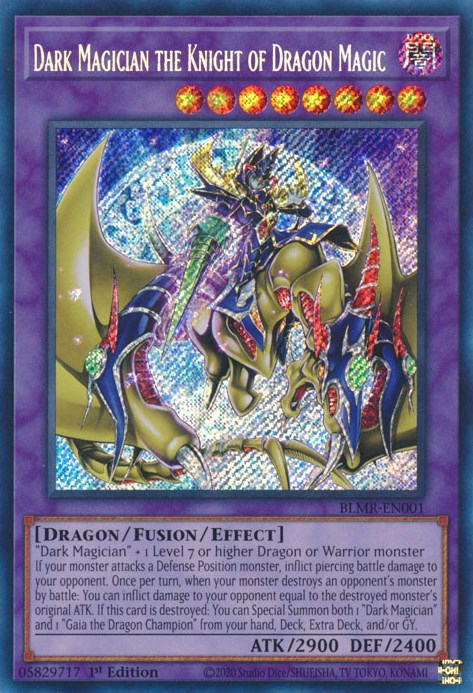 Dark Magician the Knight of Dragon Magic [BLMR-EN001] Secret Rare Yu-Gi-Oh!