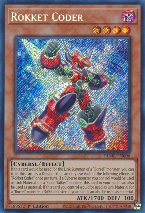 Rokket Coder [BLMR-EN006] Secret Rare Yu-Gi-Oh!